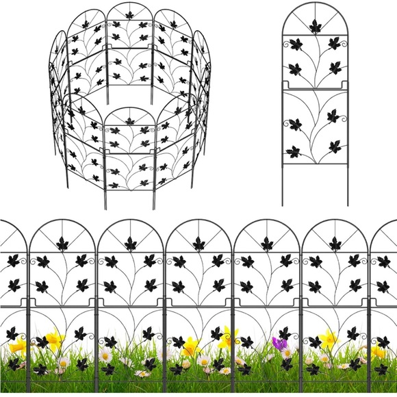 15Panels38in(H)x16ft(L)CoatedMetalRustProof LandscapeFoldingFlower🌸BedFencing - Picture 1 of 9